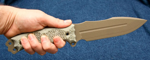Person mit Messer