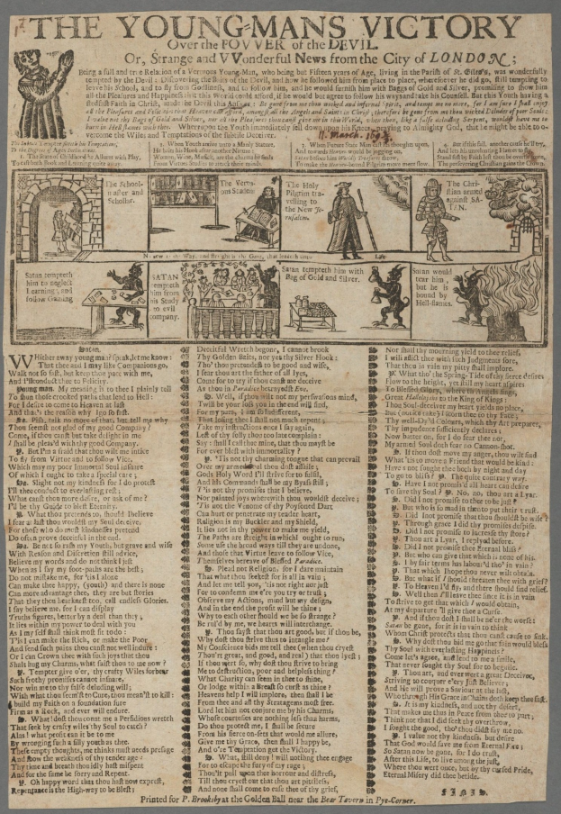 Ein detailliert illustrierter Siegesposter junger Männer mit feierlicher Schrift.